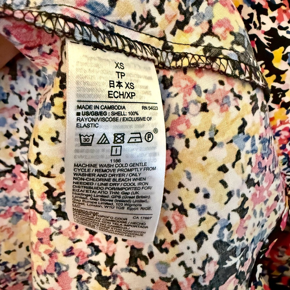 GAP Fit and Flare Floral Print Spaghetti Strap Soft Flowy Sundress - Multi - Picture 6 of 7